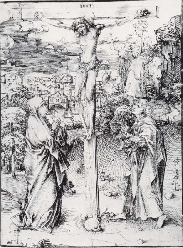Albrecht Durer Christ on the Cross between the Virgin and St.John France oil painting art